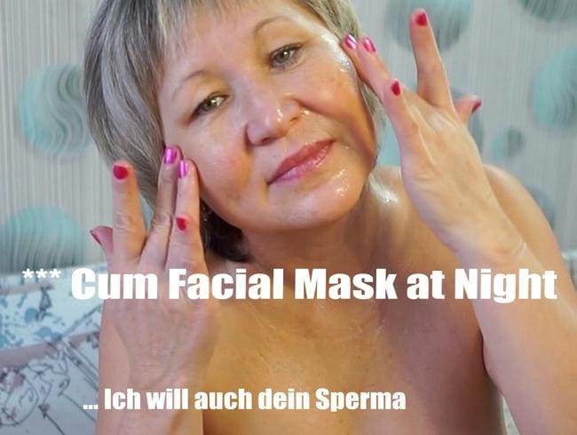 *** Cum Gesichtsmaske bei Nacht