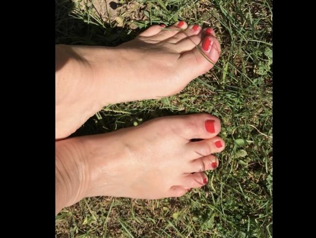 Füße im Grass