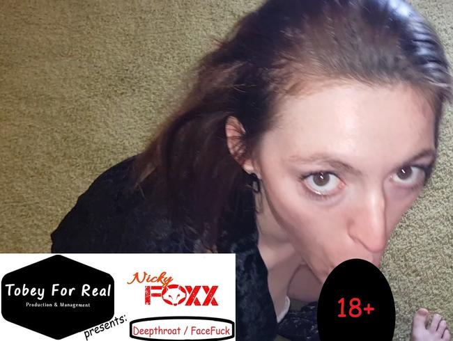 NickyFoxx (Lara) - Deephtroat FAIL - FaceFuck - POV