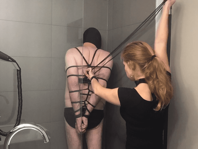 A slave in the shower
