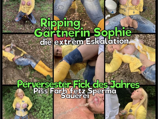 Gärtnerin Sophie - die extrem Eskalation - perversester Fick des Jahres - Piss Farb fetz Sperma Saue