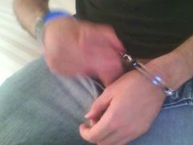 Handcuff Bondage Play Jerkoff