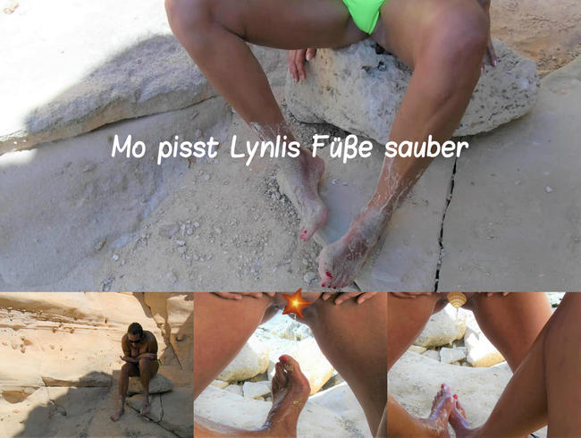 Mo pisst Lynlis Füße sauber