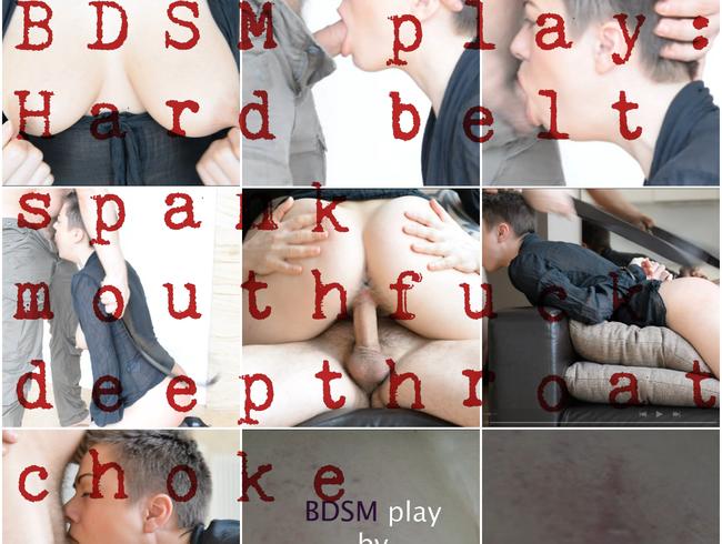BDSM Aktion: riemen prügel, Mouthfuck & tiefer Oralsex Drossel