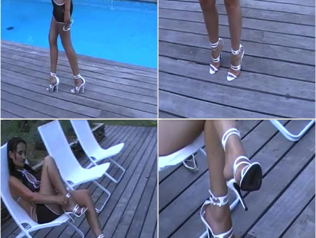 Weiß sexy Sandalen