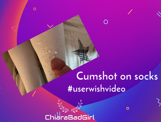 Cumshot on socks! #userwishvideo