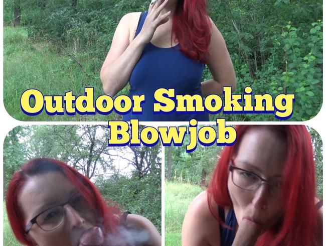 Outdoor Smoking Blowjob