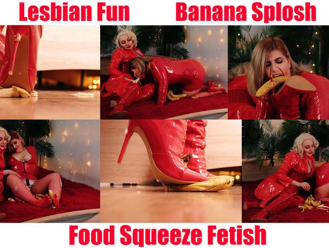 Banana Splosh Food Squeeze Fetish